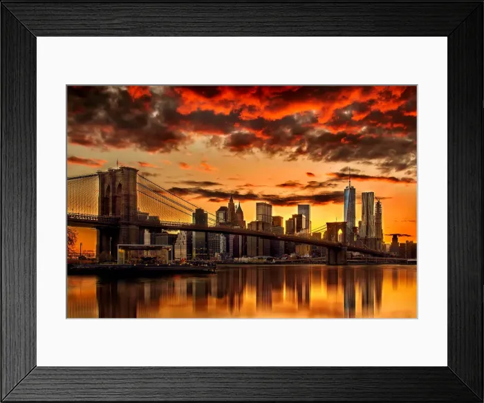 Framed Print : Sunset over Manhattan Framed Print : Sunset over Manhattan