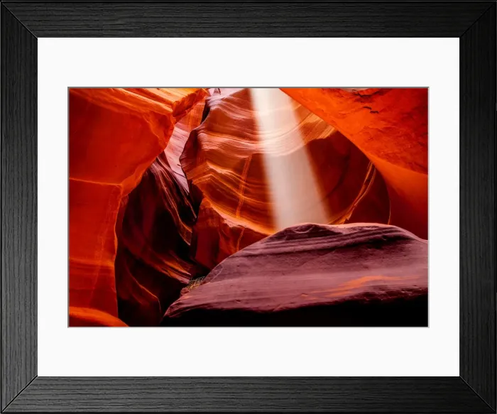 Framed Print : Antelope canyon sunbeam