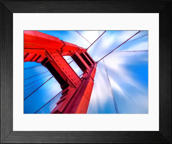 Framed Print : Golden Gate Bridge from below