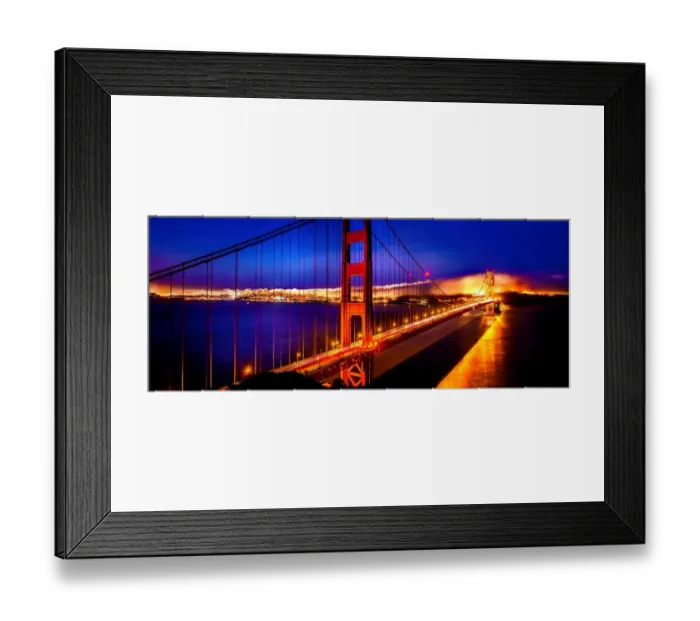Framed Print : Golden Gate Bridge at night