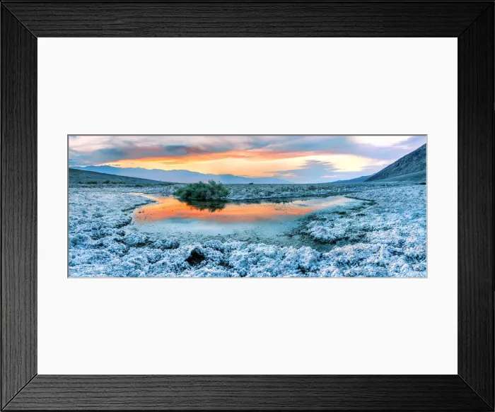 Framed Print : Death Valley Salt Sunset