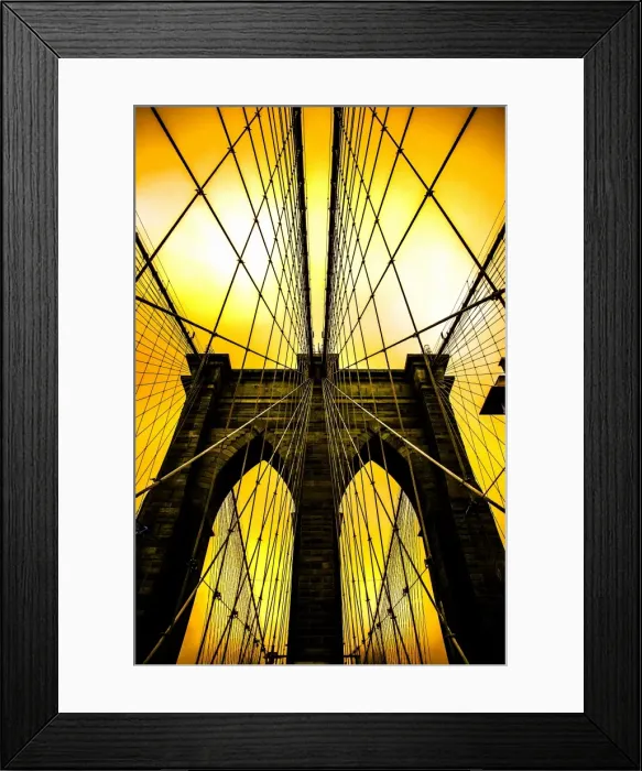 Framed Print : Brooklyn Bridge arches