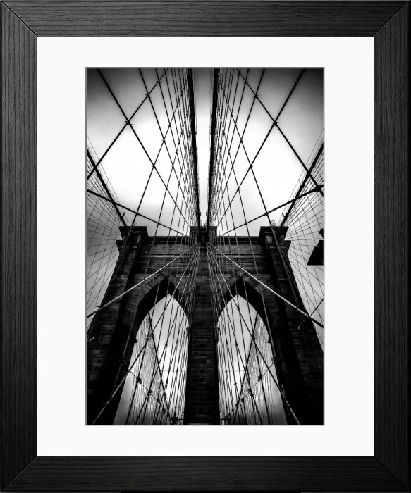 Framed Print : Brooklyn Bridge arches