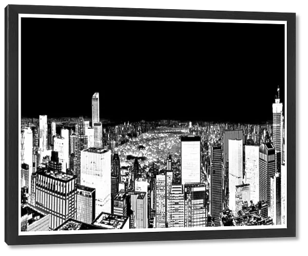 Inverted Central Park cityscape