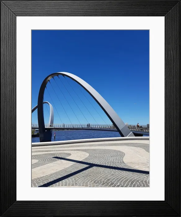 Framed Print : Elizabeth Quay Bridge in Perth Western Australia Framed Print : Elizabeth Quay Bridge in Perth Western Australia