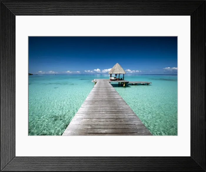 Framed Print : Jetty in French Polynesia Framed Print : Jetty in French Polynesia