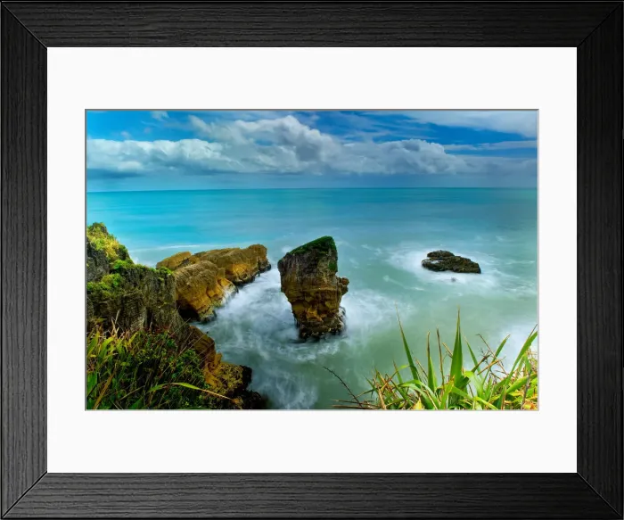 Framed Print : Pancake rocks south island, New Zealand Framed Print : Pancake rocks south island, New Zealand