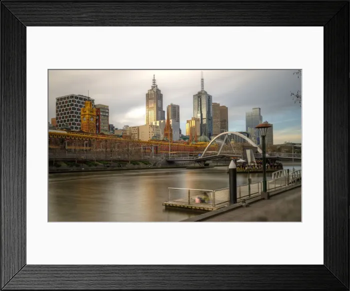 Framed Print : Melbourne city view from Southbank pier Framed Print : Melbourne city view from Southbank pier