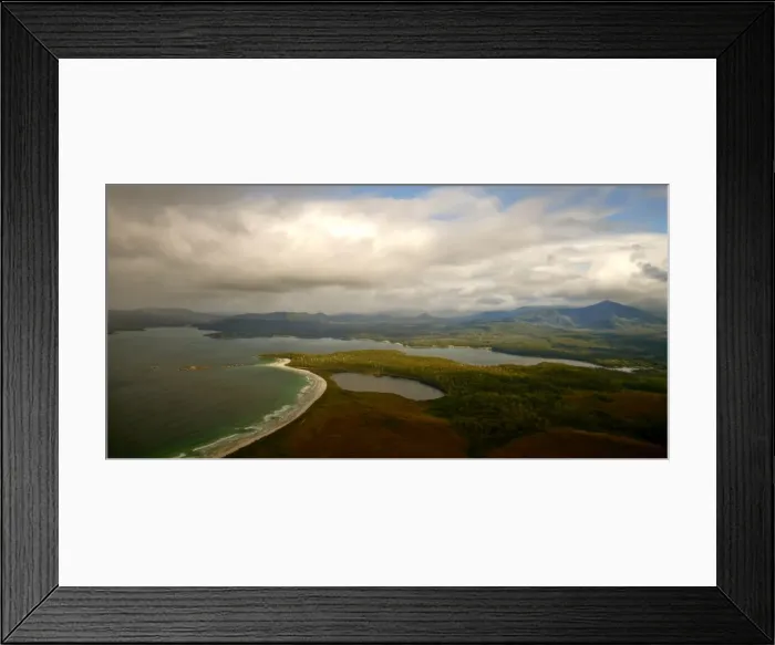 Framed Print : Shag and Kelly Rocks and Cockle Creek aerial view Framed Print : Shag and Kelly Rocks and Cockle Creek aerial view