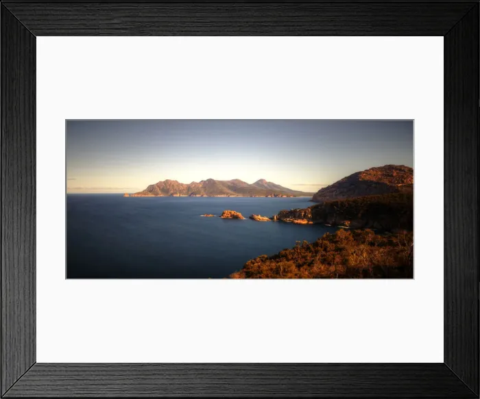 Framed Print : Freycinet Peninsula and Great Oyster Bay