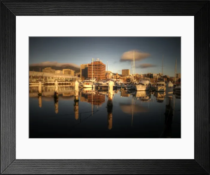 Framed Print : Tasmania Hobart harbour sunrise Framed Print : Tasmania Hobart harbour sunrise