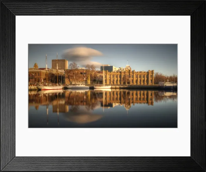 Framed Print : Hobart Harbour sunrise