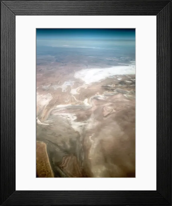Framed Print : Aerial view of Australian desert and salt flats Framed Print : Aerial view of Australian desert and salt flats