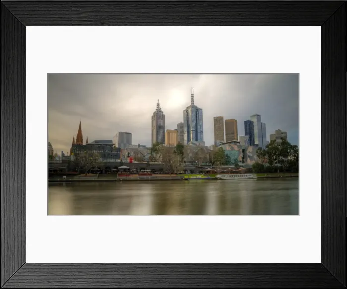 Framed Print : Melbourne city and Yarra river view from Southbank
