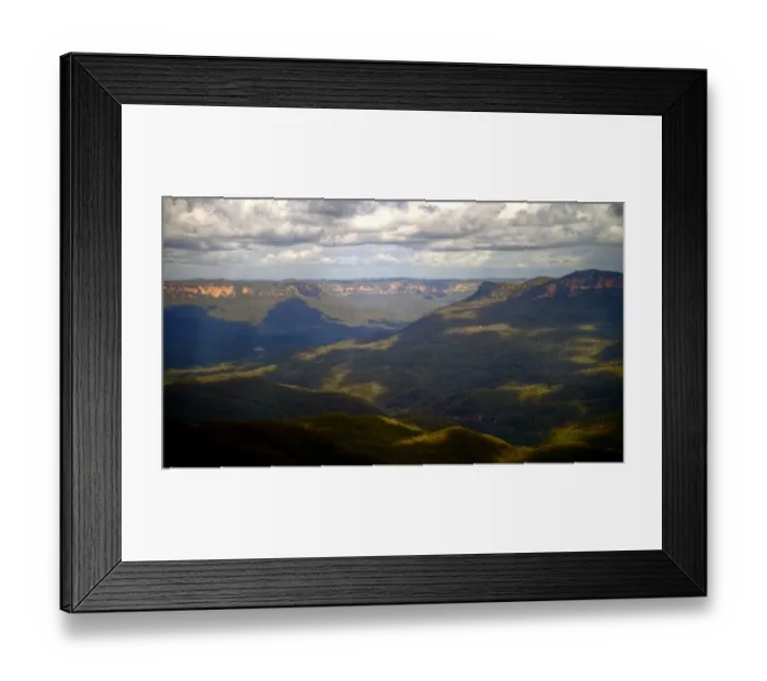 Framed Print : Blue Mountains rain forest green valleys Framed Print : Blue Mountains rain forest green valleys
