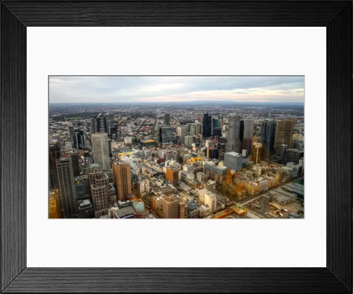 Framed Print : Melbourne city bird view from Eureka Tower