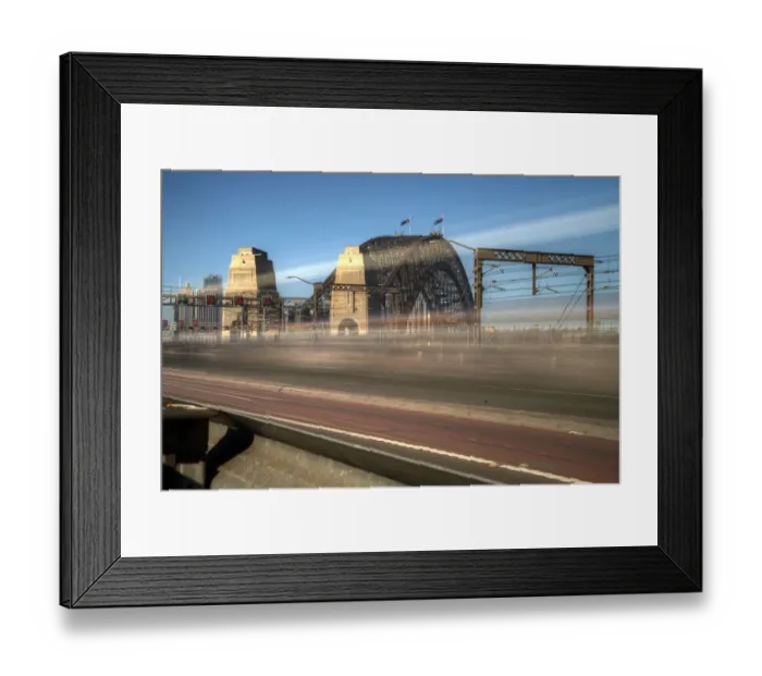 Framed Print : Harbour Bridge rush hour blurred traffic Framed Print : Harbour Bridge rush hour blurred traffic