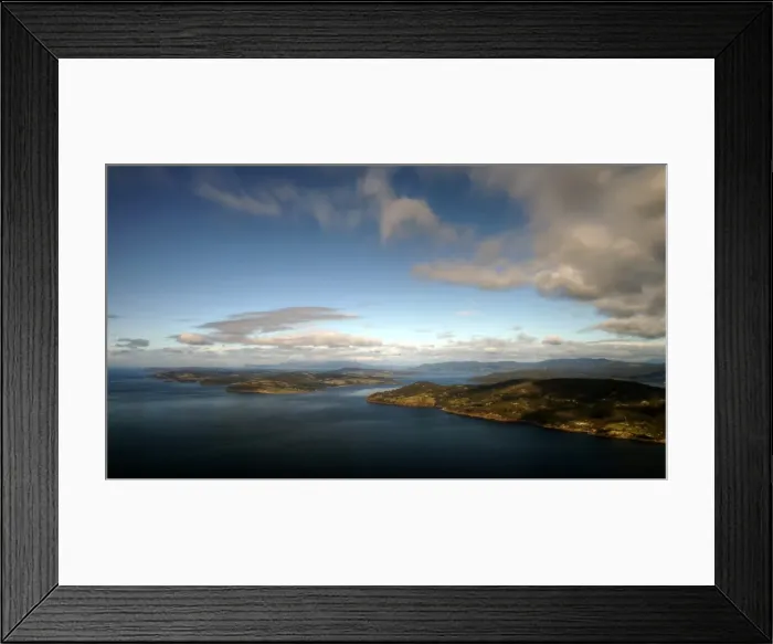 Framed Print : Aerial view of Tasmania coastline Framed Print : Aerial view of Tasmania coastline