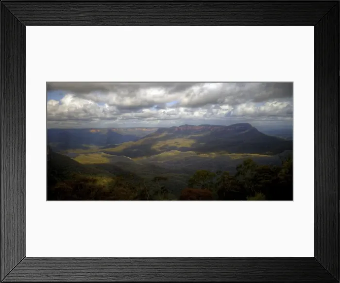 Framed Print : Blue Mountains National Park aerial view