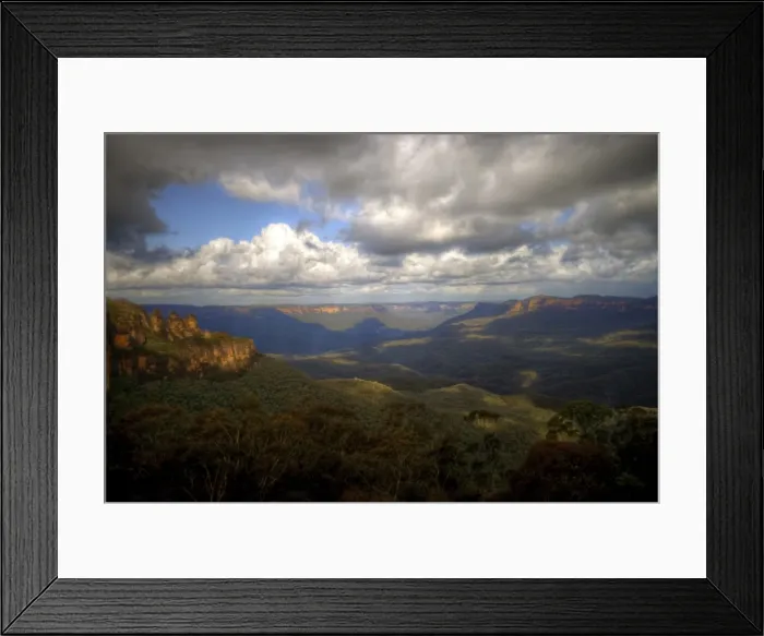 Framed Print : Blue Mountains three Sisters aerial view Framed Print : Blue Mountains three Sisters aerial view