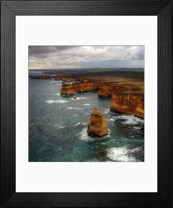 Framed Print : Great Ocean Road coast view from plane Framed Print : Great Ocean Road coast view from plane