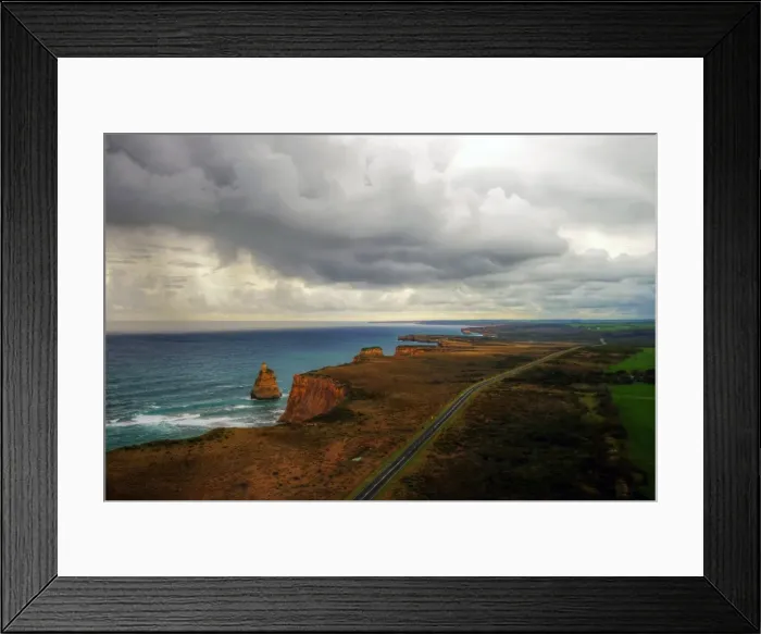 Framed Print : Great Ocean Road aerial view Framed Print : Great Ocean Road aerial view