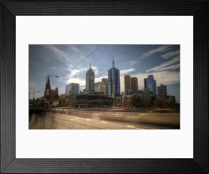 Framed Print : Melbourne long exposure traffic Framed Print : Melbourne long exposure traffic