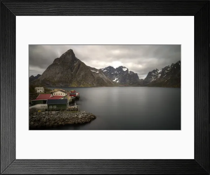 Framed Print : Reine village and Lofoten Archipelago mountains Framed Print : Reine village and Lofoten Archipelago mountains