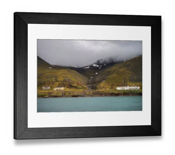 Framed Print : Svalbard summer view of abandoned Grumant