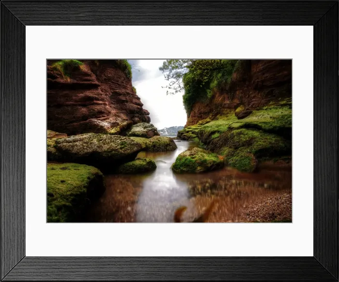Framed Print : Tor Bay low tide with Torquay Wheel distant view Framed Print : Tor Bay low tide with Torquay Wheel distant view