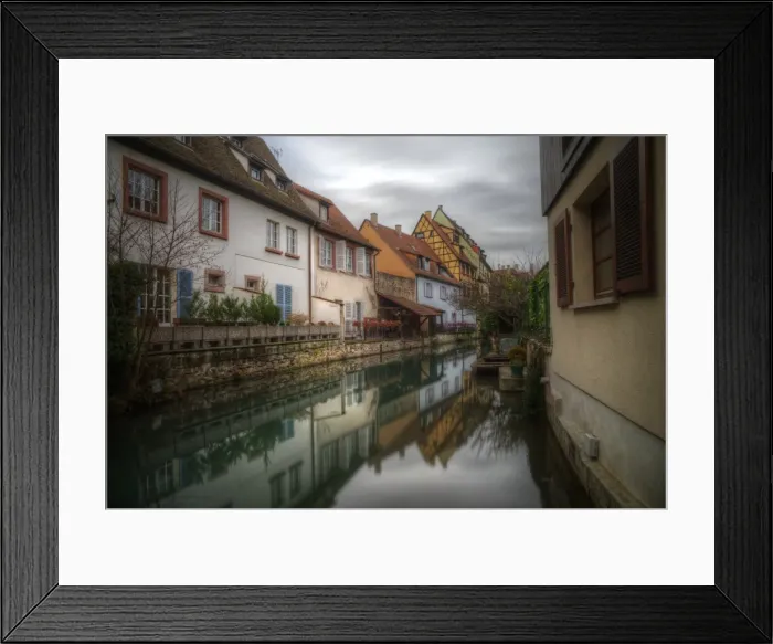 Framed Print : Colmar old town colourful water reflections Framed Print : Colmar old town colourful water reflections