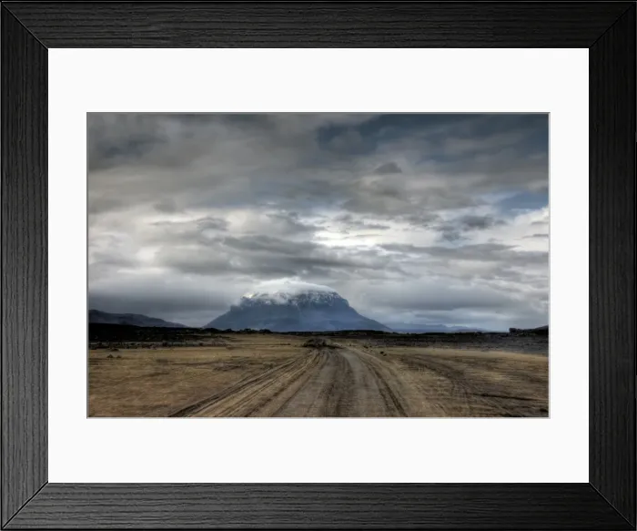 Framed Print : Dirt road towards herdubreid mountain Framed Print : Dirt road towards herdubreid mountain