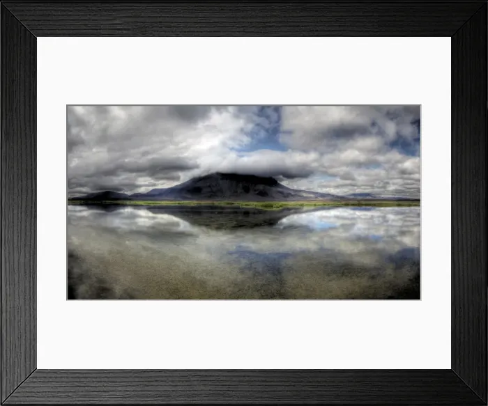 Framed Print : Herdubreid mountain central Iceland reflections Framed Print : Herdubreid mountain central Iceland reflections