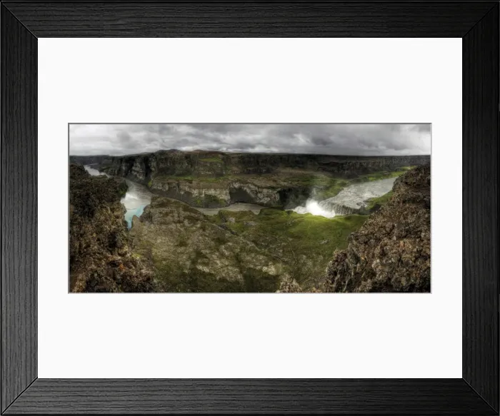 Framed Print : Dettifoss waterfall and Jokulsargljufur canyon Framed Print : Dettifoss waterfall and Jokulsargljufur canyon