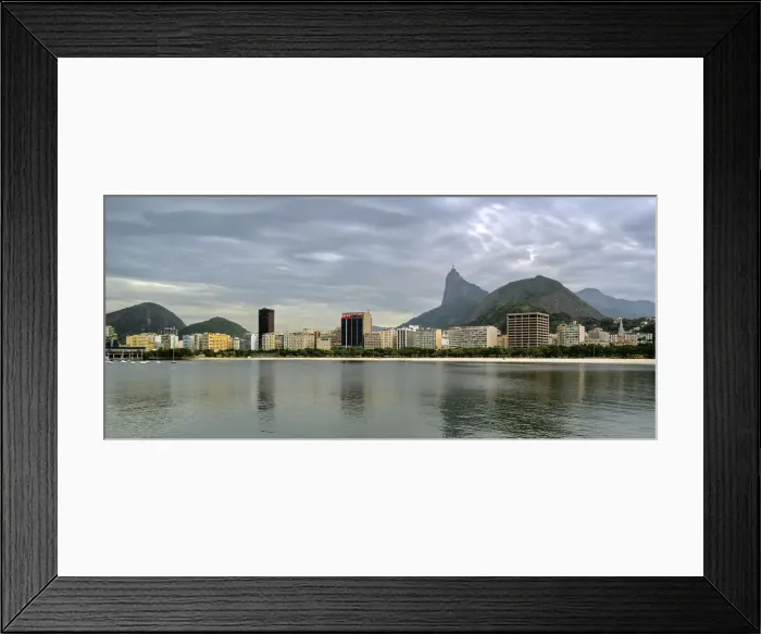 Framed Print : Rio de Janeiro Flamengo beach and Corcovado view Framed Print : Rio de Janeiro Flamengo beach and Corcovado view