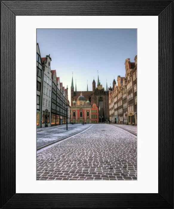 Framed Print : Gdansk Royal Chapel and St Marys Basilica behind Framed Print : Gdansk Royal Chapel and St Marys Basilica behind