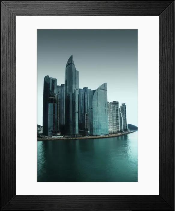 Framed Print : Haeundae Busan South Korea modern skyline