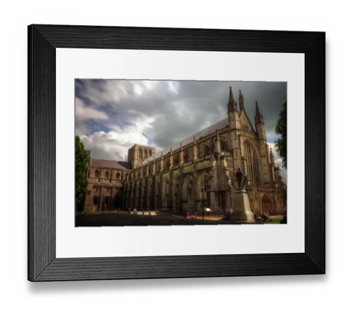 Framed Print : Winchester Gothic Cathedral close up