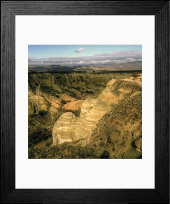 Framed Print : Cappadocia sandstone colourful canyon