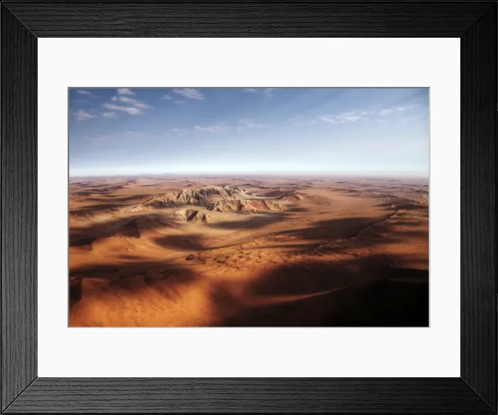 Framed Print : Namibian sand dunes view from plane Framed Print : Namibian sand dunes view from plane