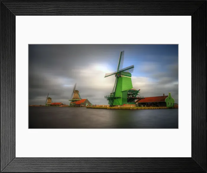 Framed Print : Zaanse Schans windmills