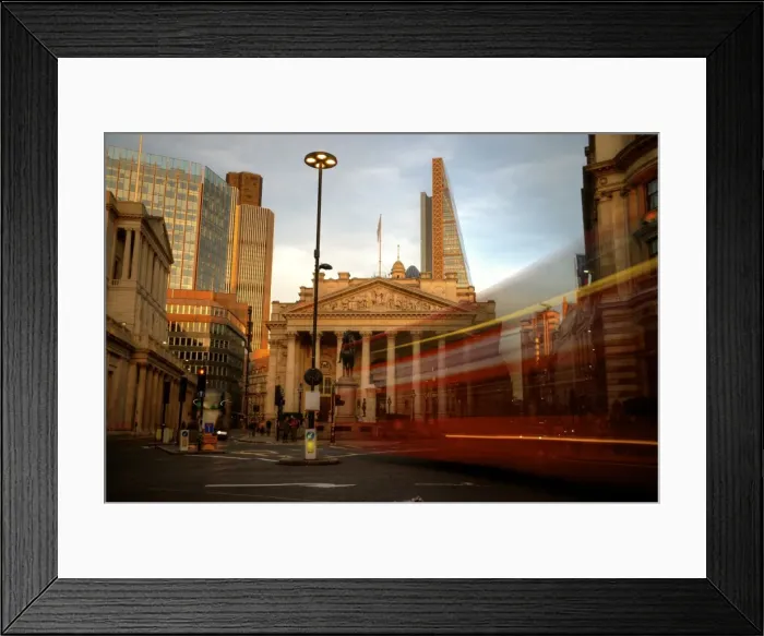Framed Print : London City Bank Station at sunset light Framed Print : London City Bank Station at sunset light