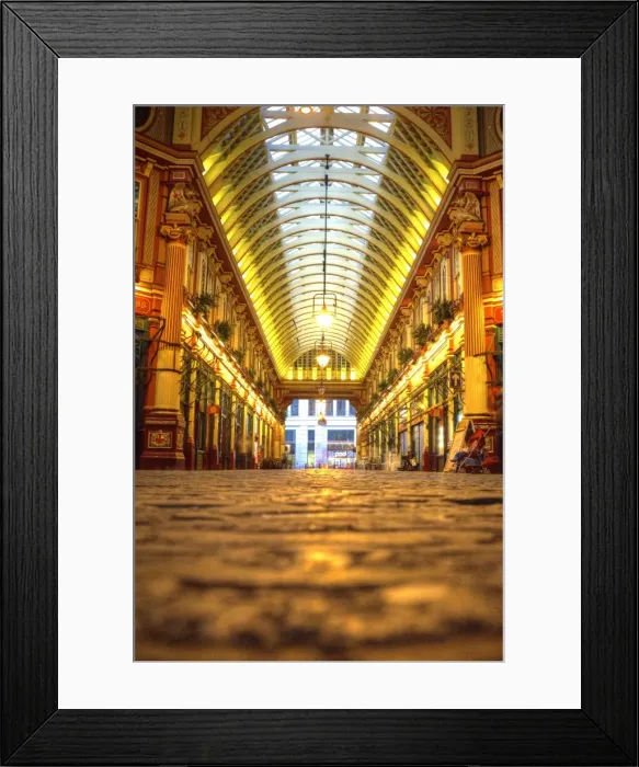 Framed Print : Leadenhall Market evening view toward Bishopsgate