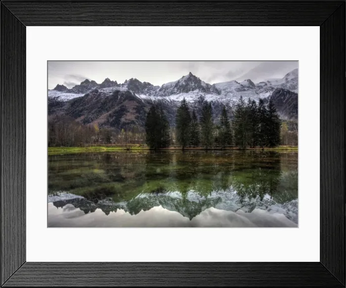 Framed Print : Chamonix Alps reflections