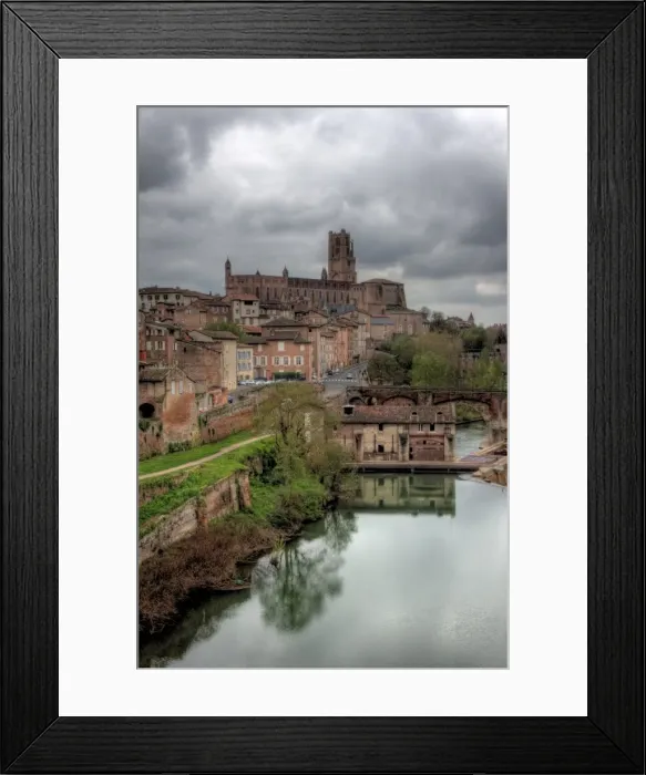 Framed Print : Cathedral Basilica of Saint Cecilia and river Tarn Framed Print : Cathedral Basilica of Saint Cecilia and river Tarn