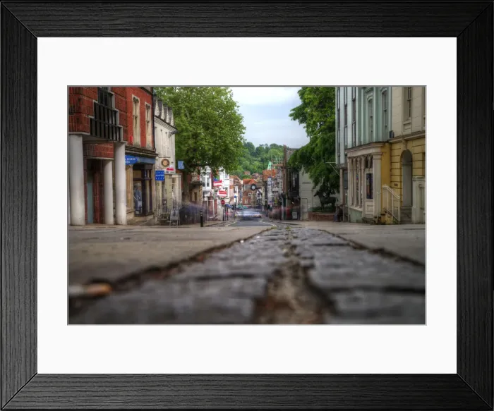 Framed Print : Winchester High Street and old clock tower