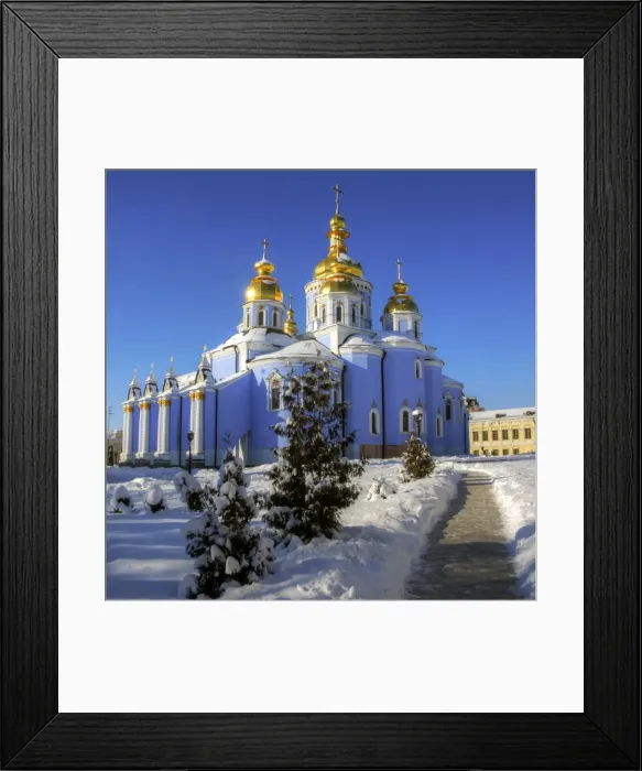 Framed Print : St Sophia Cathedral covered in snow Framed Print : St Sophia Cathedral covered in snow