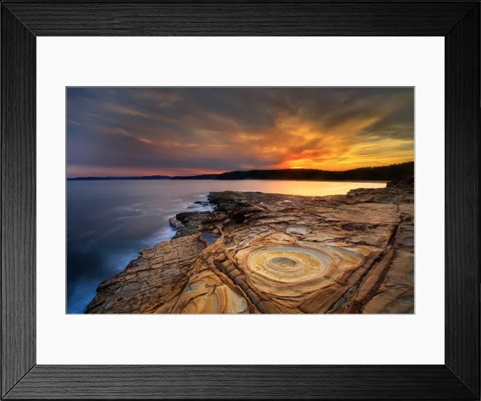 Framed Print : Sunset over Putty Beach