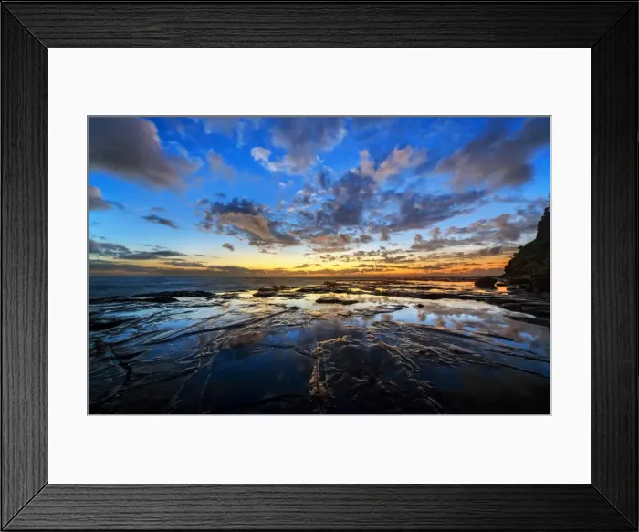 Framed Print : Avoca Beach sunrise reflections