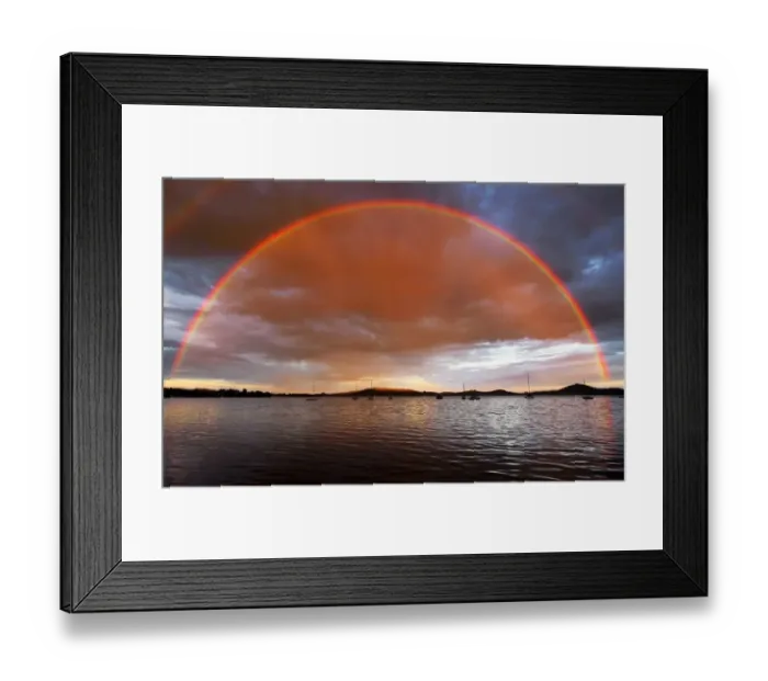 Framed Print : Double Rainbow